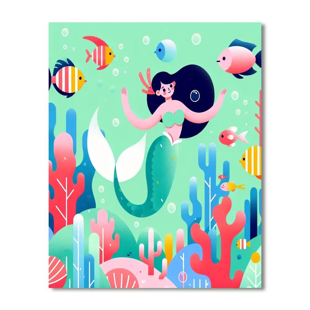 Mystic Mermaid's Ocean Dance Paint By Numbers