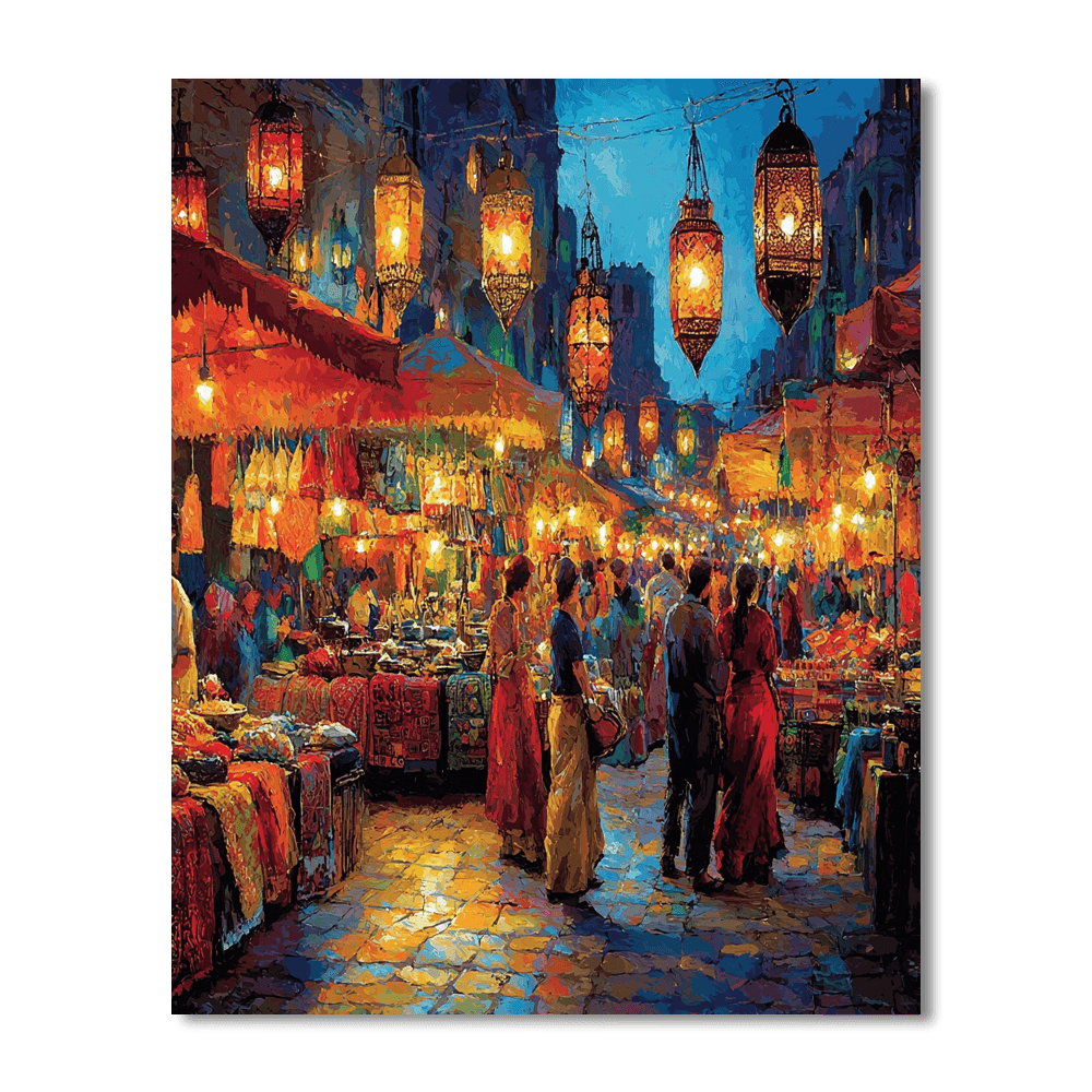 Chiang Mai Night Bazaar - Thailand Paint By Number