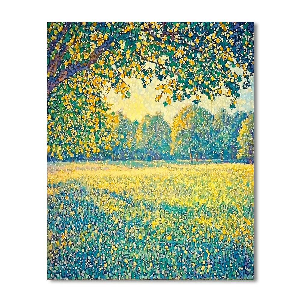 Georges Seurat Inspired Serene Meadow Of Dots  Numbered Painting Kits