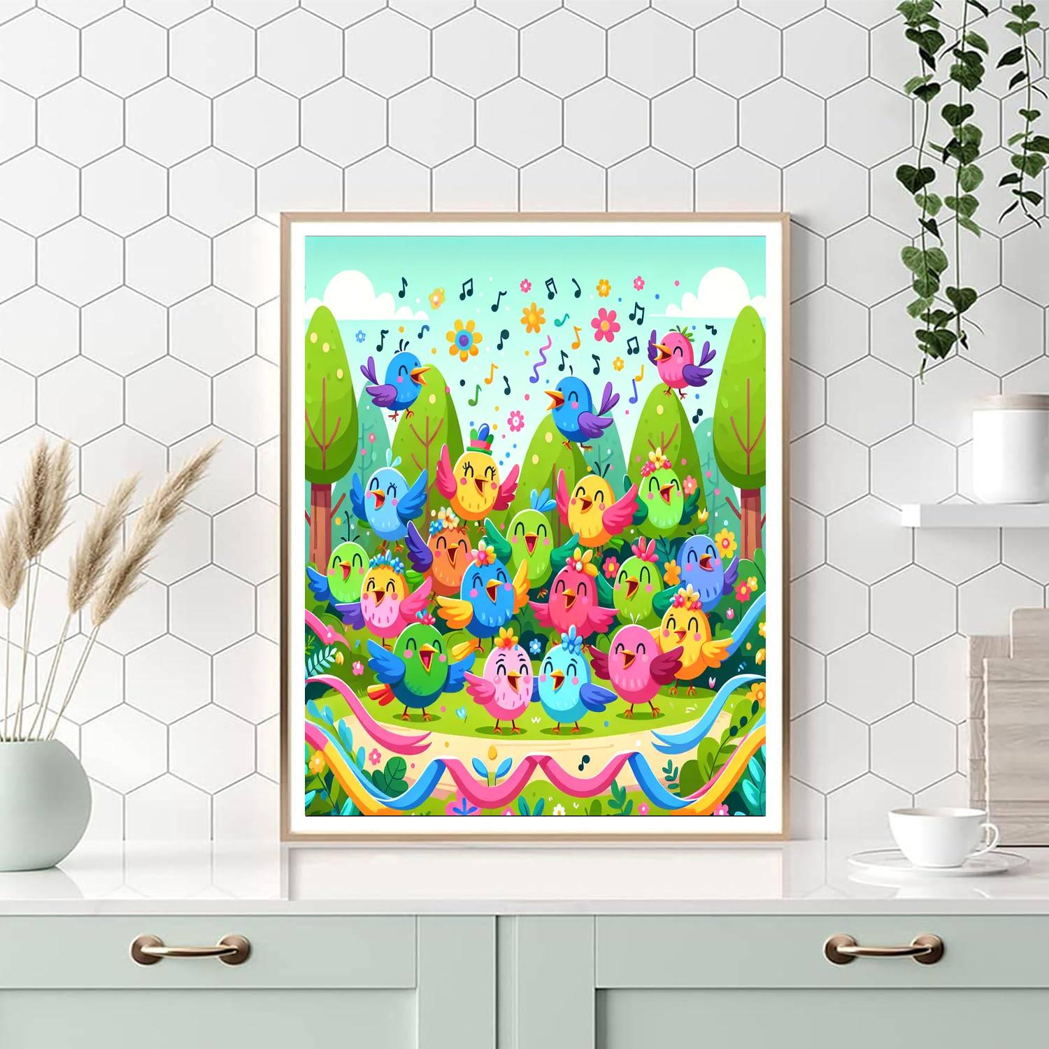 Feathered Forest Fiesta Numbered Painting Kits