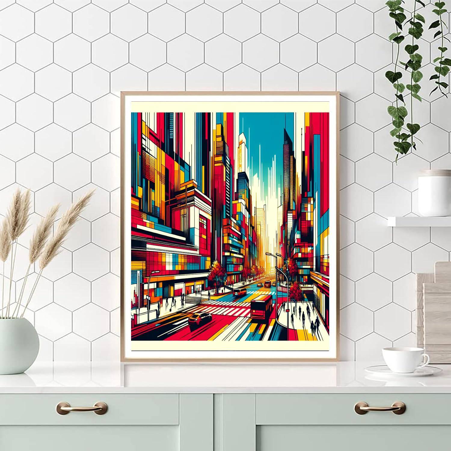 Retro Urban Adventure Painting Number Kit