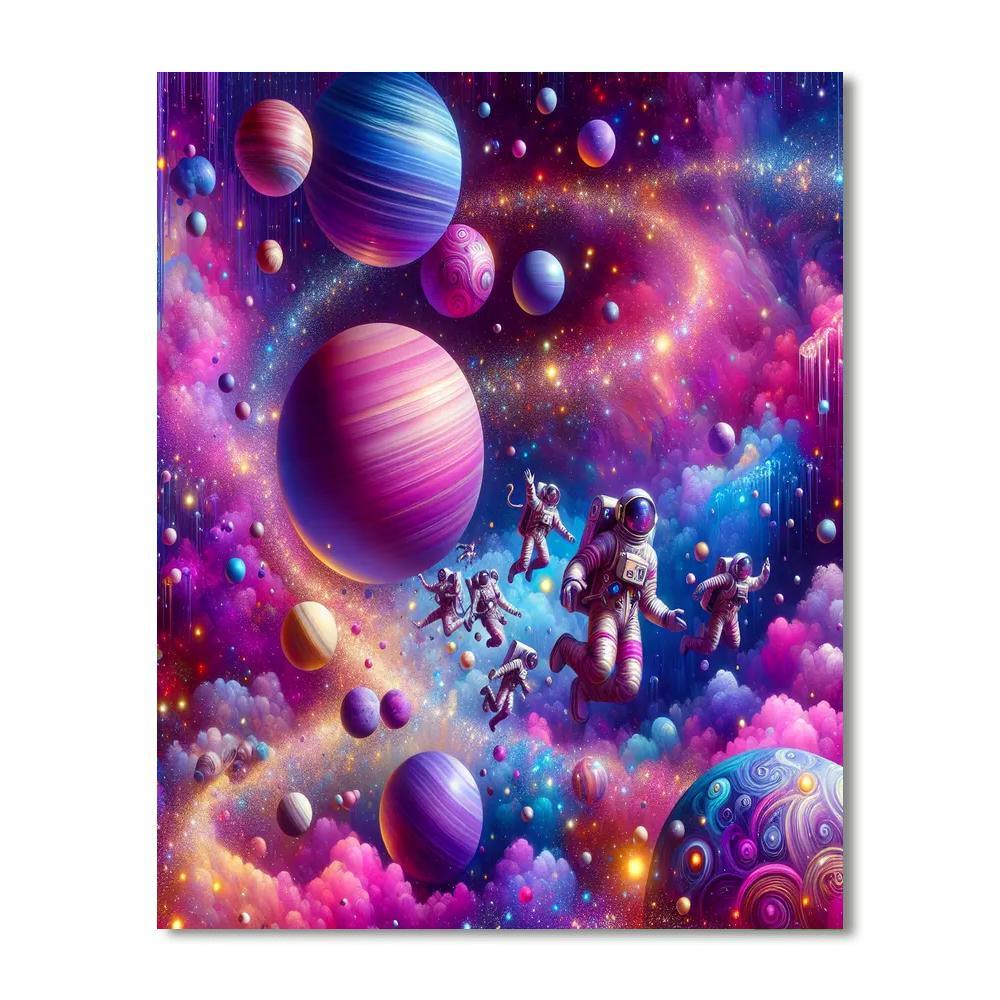 Dazzling Galactic Voyage Painting By Numbers Kit