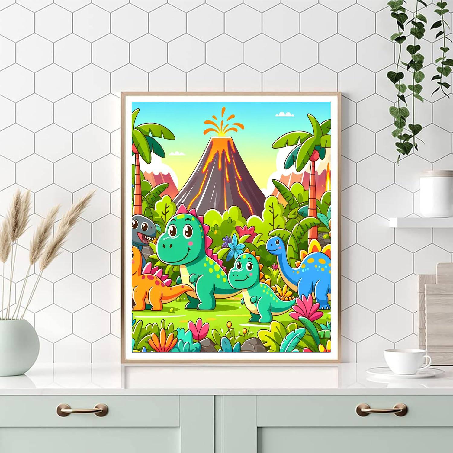 Happy Dino Discovery Numbered Painting Kits
