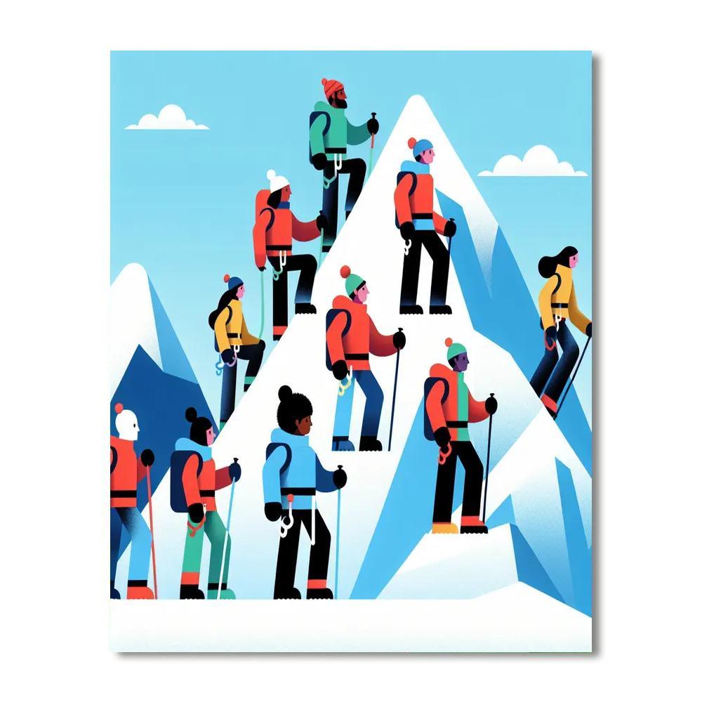 Frosty Mountain Adventure Numbered Painting Kits
