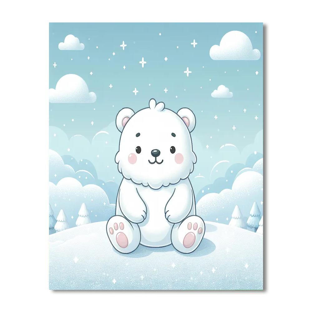 Fuzzy Polar Bear Paint By Color