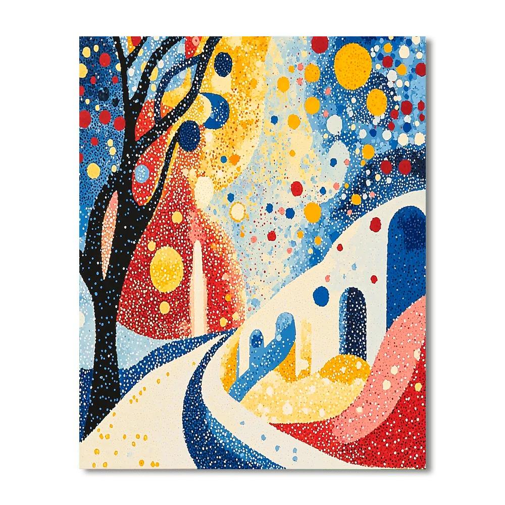 Georges Seurat Inspired Abstract Bliss  Painting Number Kit
