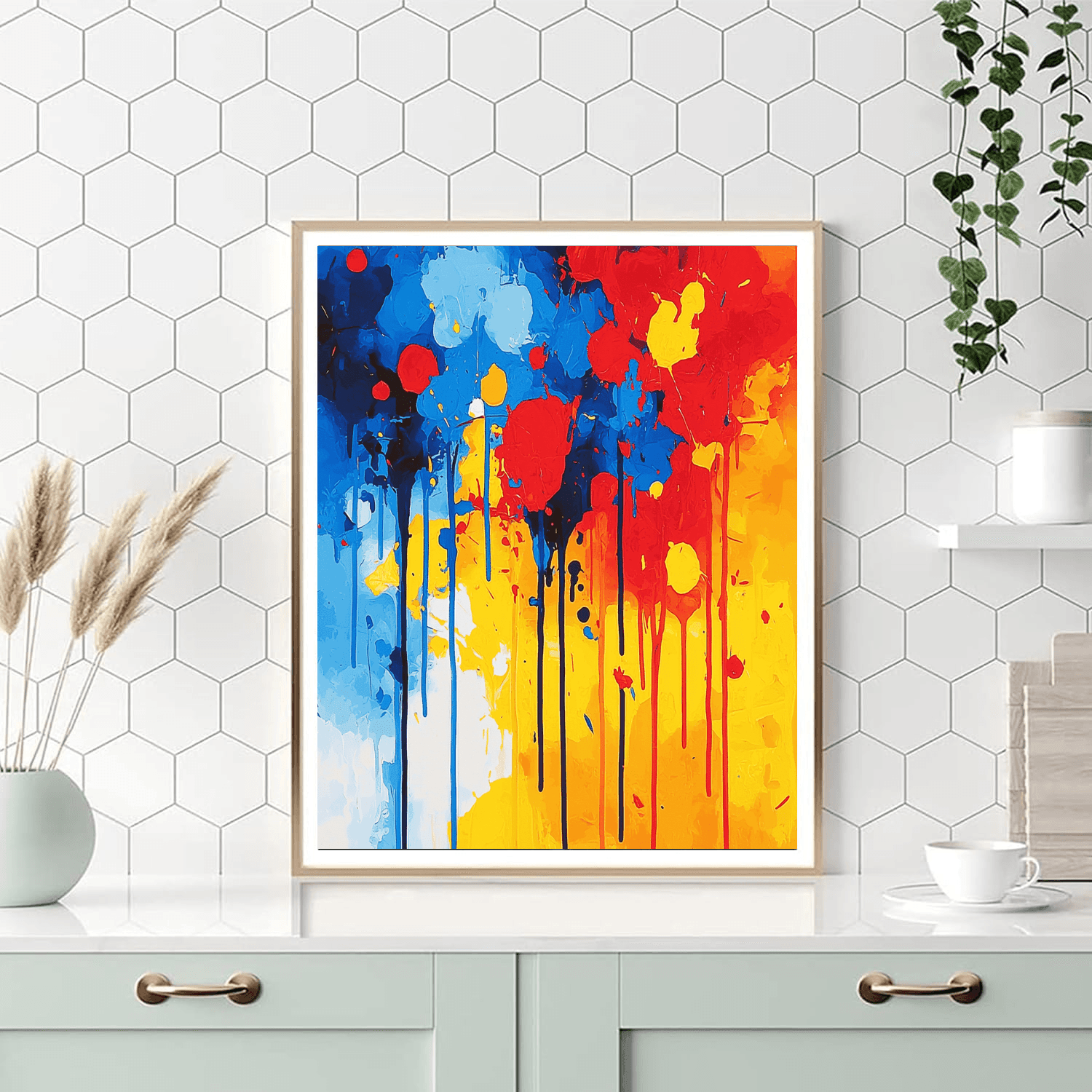 Jackson Pollock Inspired Abstract Energy  Paint By Numbers Art
