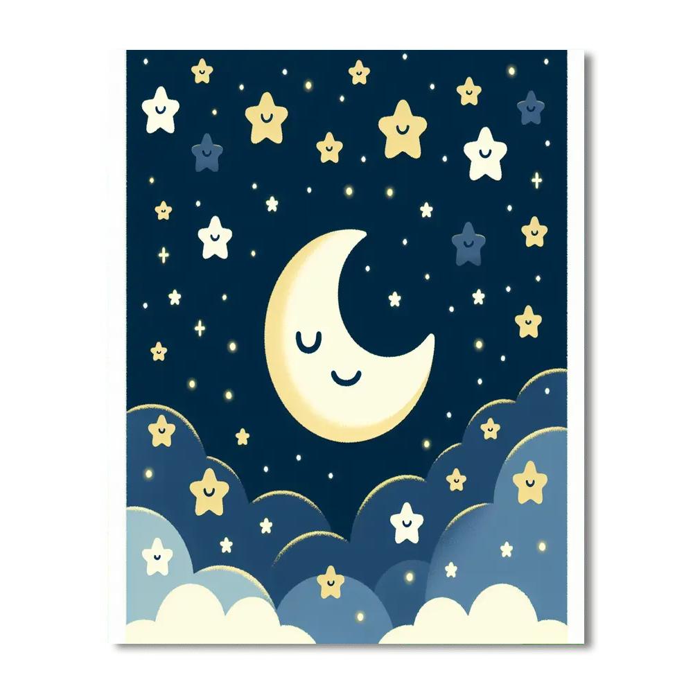 Dreamy Lullaby Stars Paint By Numbers Art