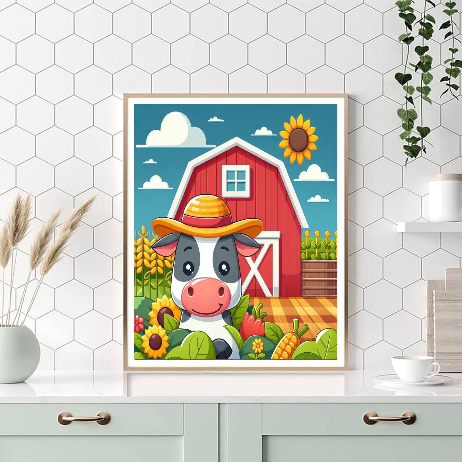 Clever Cows And Creative Crops Number Painting