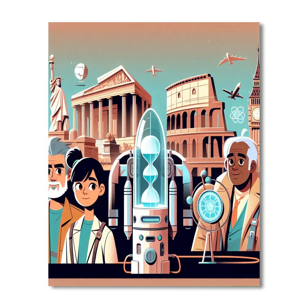 Time-travel Explorers Paint By Number