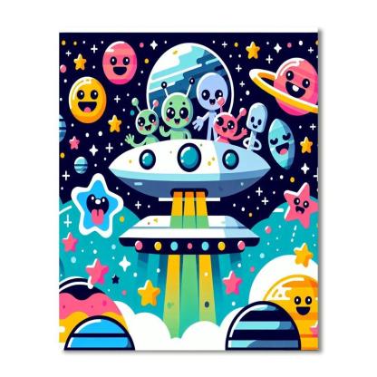 Galactic Friends Expedition Paint By Number