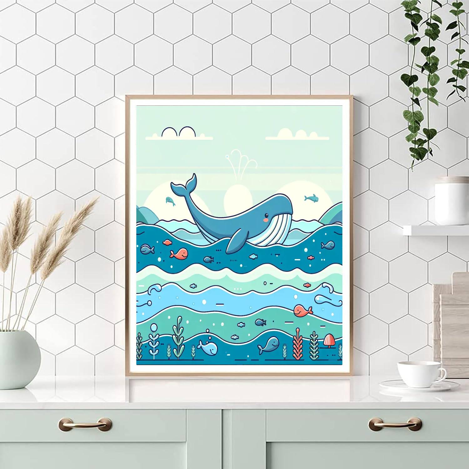 Friendly Whale's Ocean Journey Numbered Painting Kits