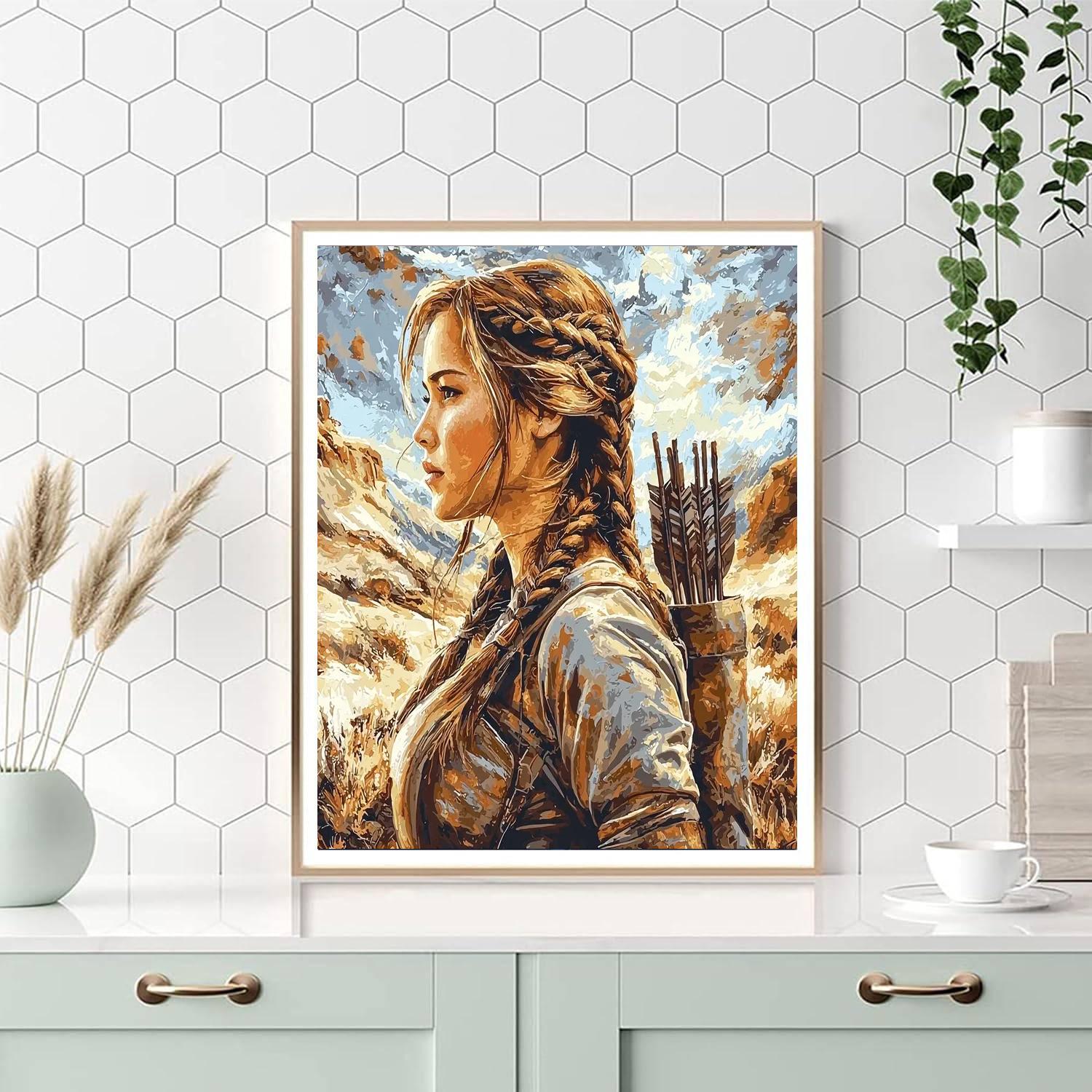 Jennifer Lawrence: The Fire Of A Hunger Games Icon Painting Number Kit