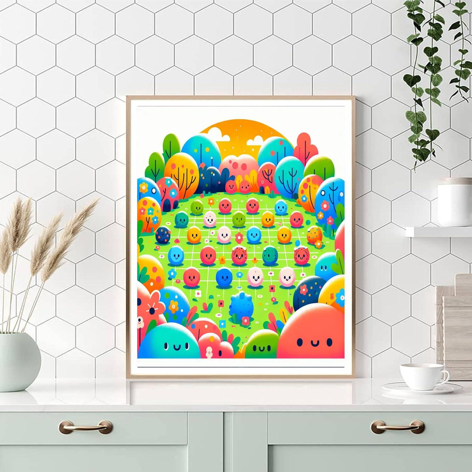 Bright Blossoms Adventure Paint By Numbers Art