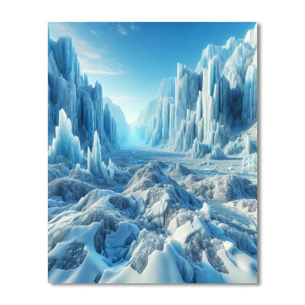 Majestic Glacier Adventure Number Painting