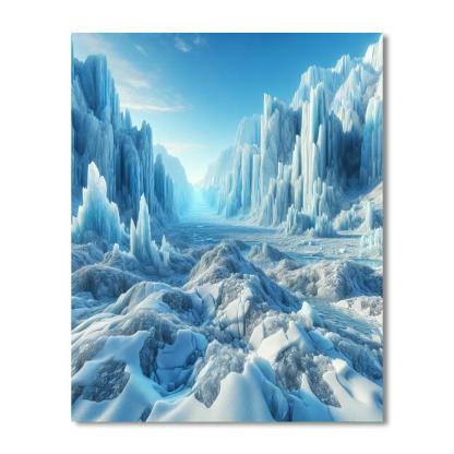 Majestic Glacier Adventure Number Painting
