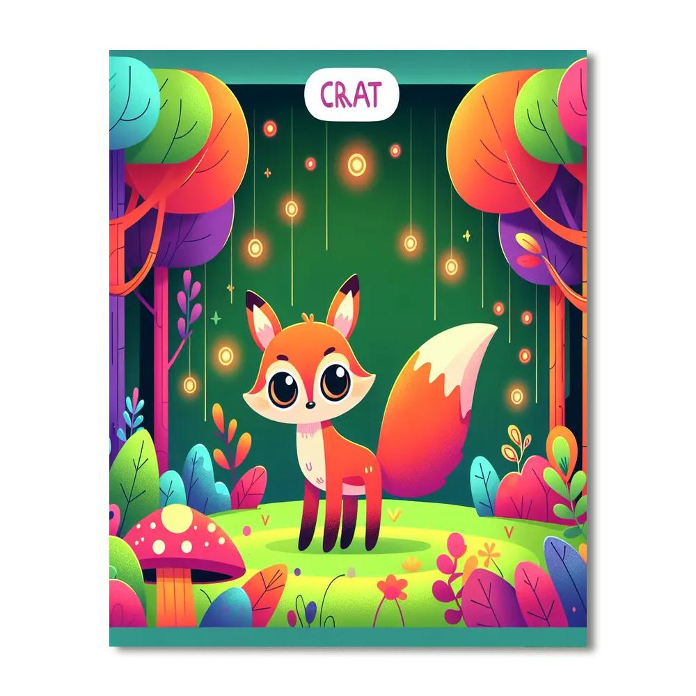 Mystical Forest Fox Paint By Numbers Art