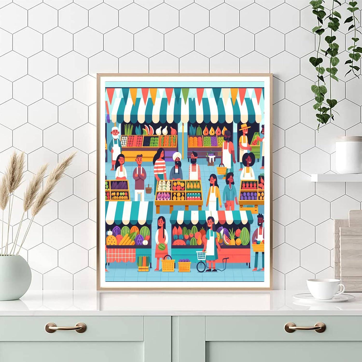 Merry Market Day Paint By Numbers Kits