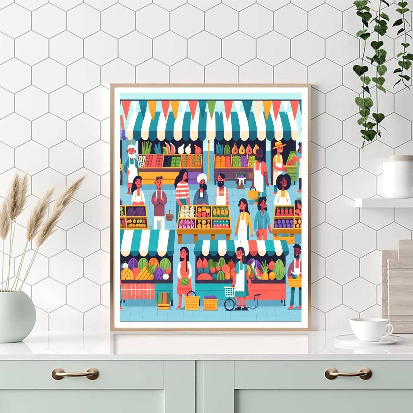 Merry Market Day Paint By Numbers Kits