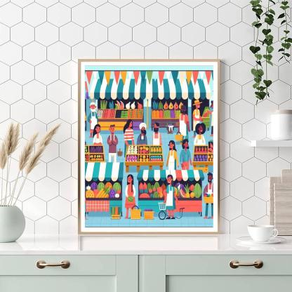 Merry Market Day Paint By Numbers Kits