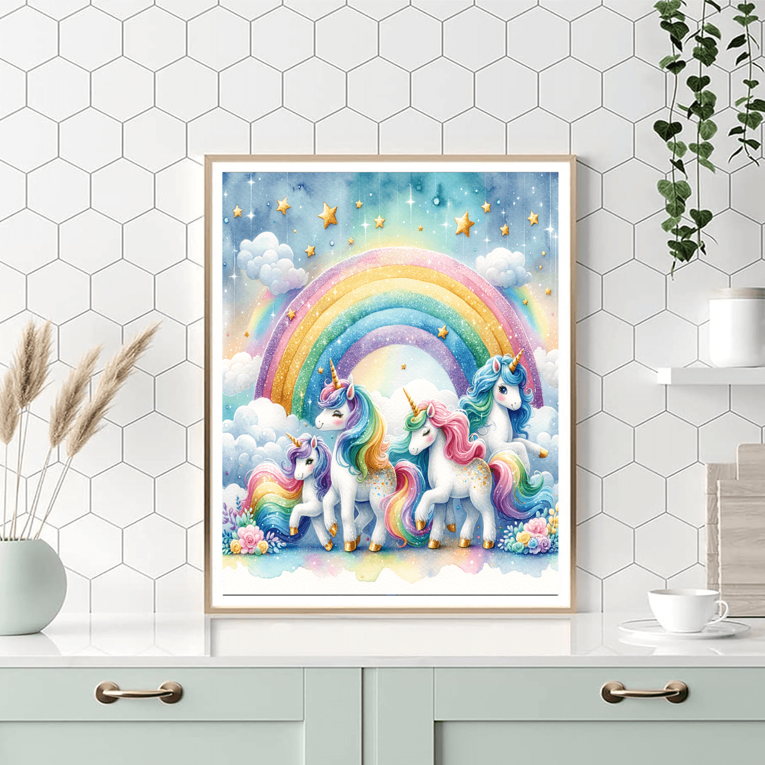 Sparkly Unicorn Dreams Painting Number Kit