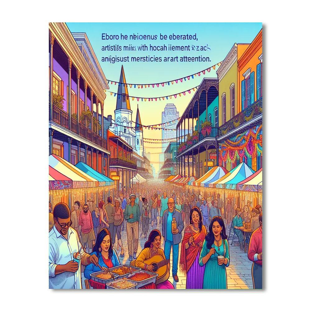 Bourbon Street Festival - Usa Painting By Numbers Kit