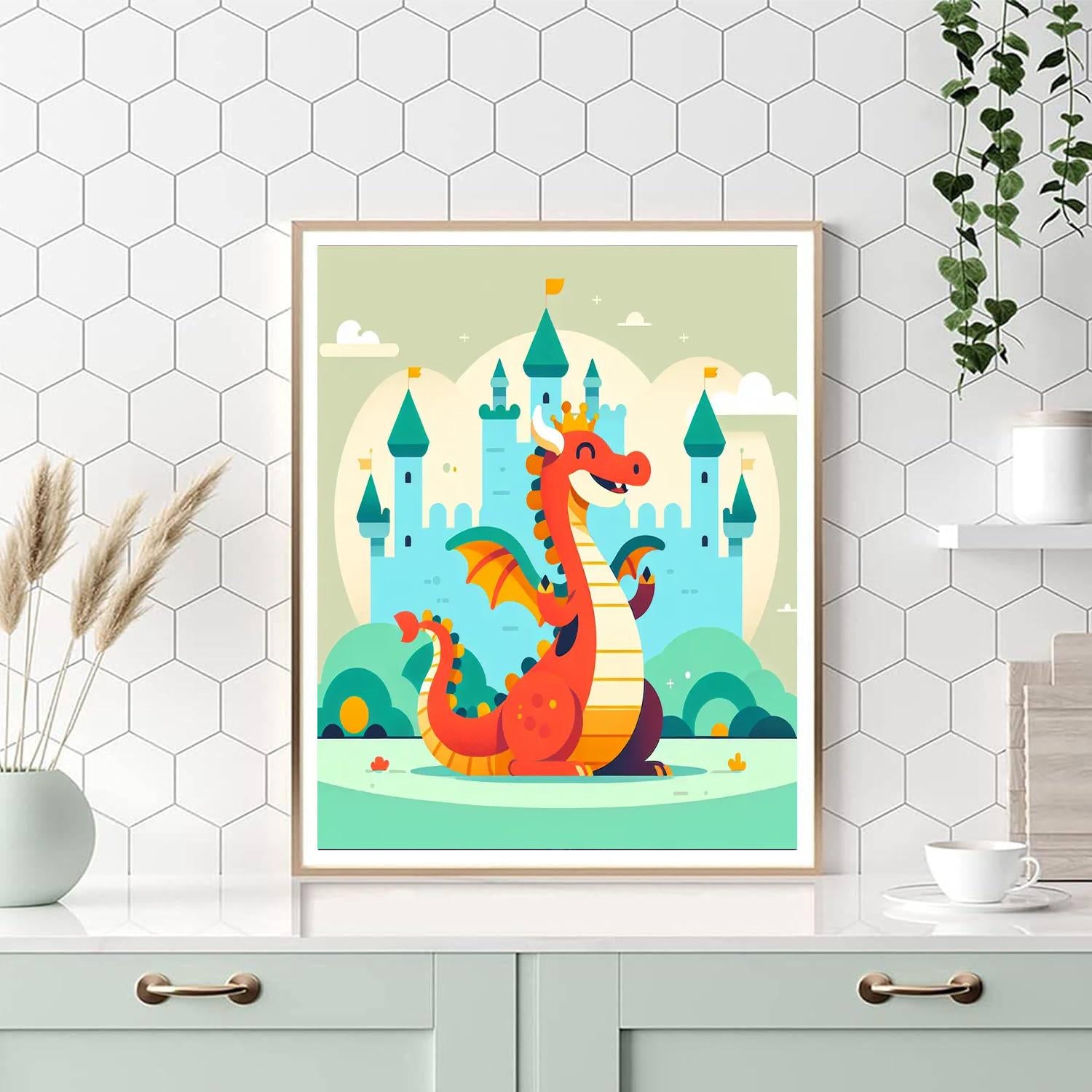 Castle Guard Dragon DIY Paint By Numbers