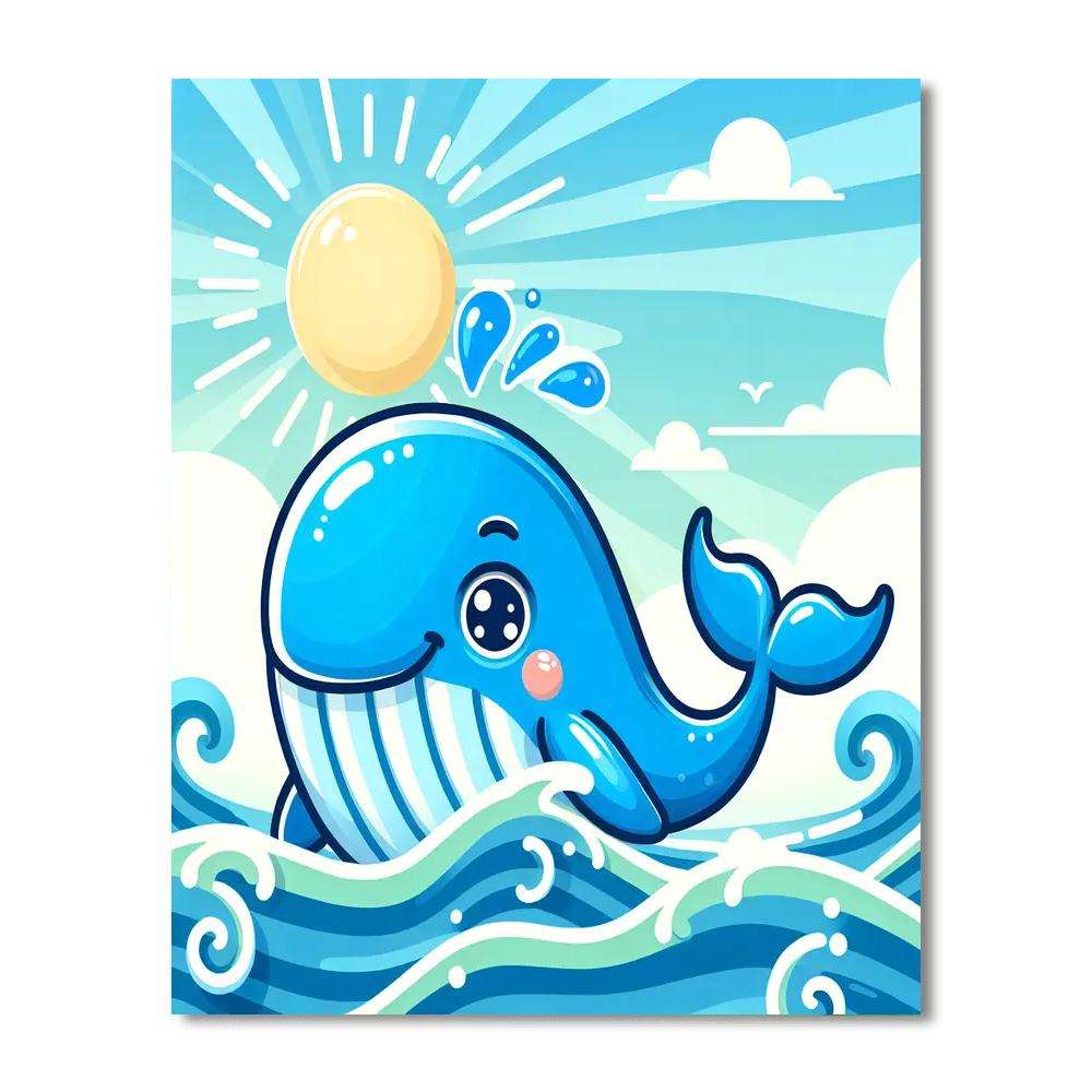 Sunshine Whale Paint By Numbers Art