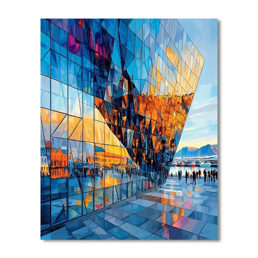 Reykjavik Harpa Concert Hall Numbered Painting Kits