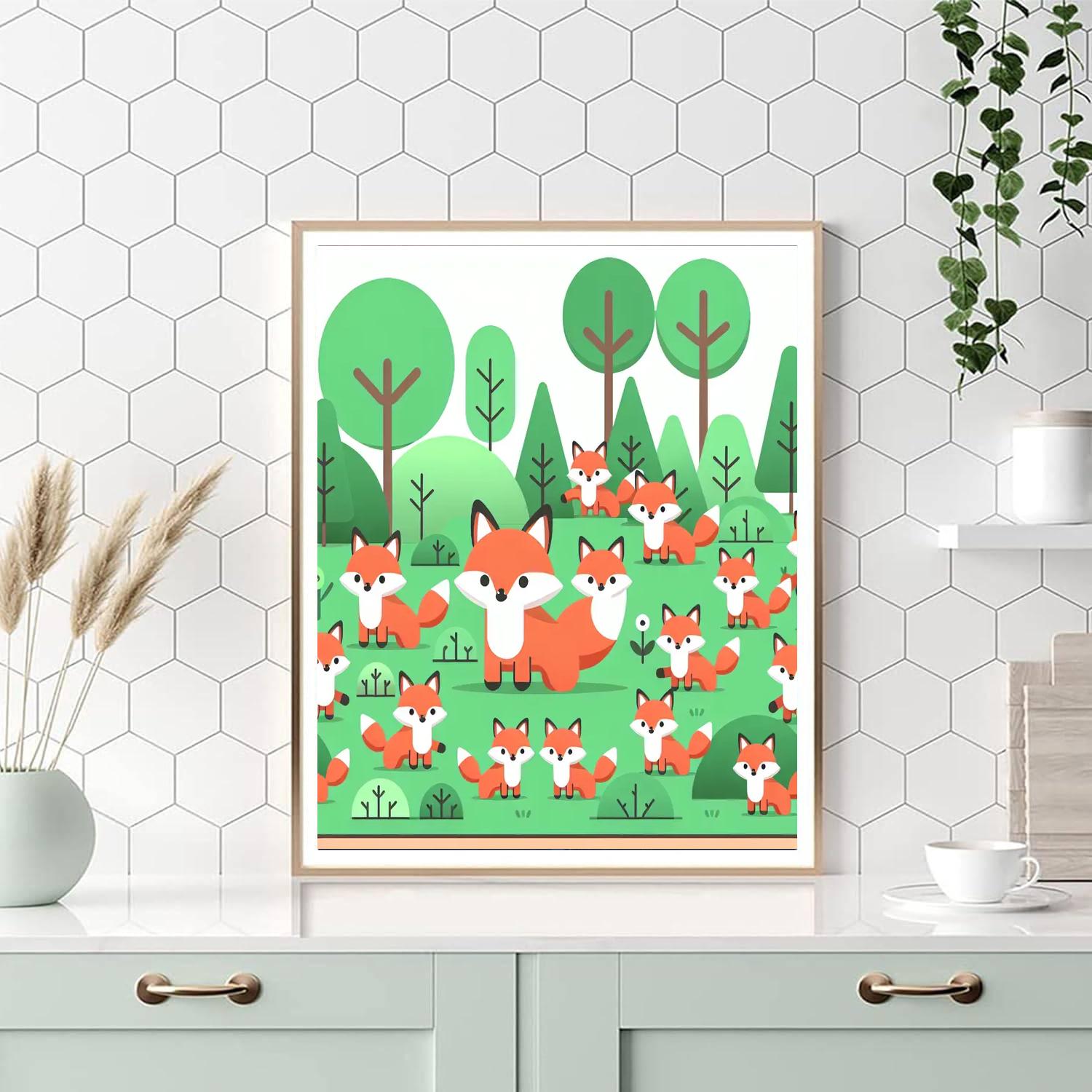 Woodland Fox Friends Paint By Numbers