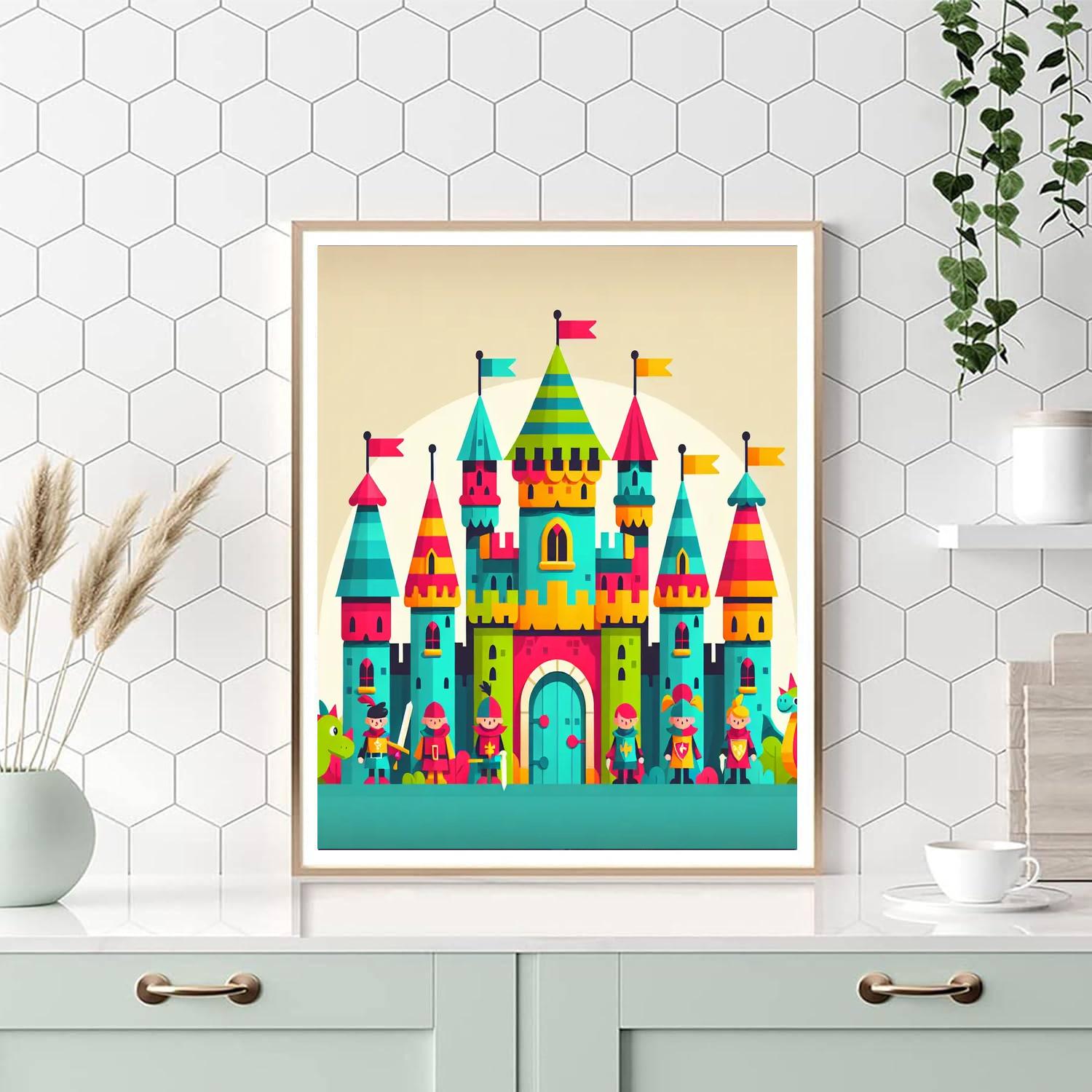 Fantasy Fortress Numbered Painting Kits