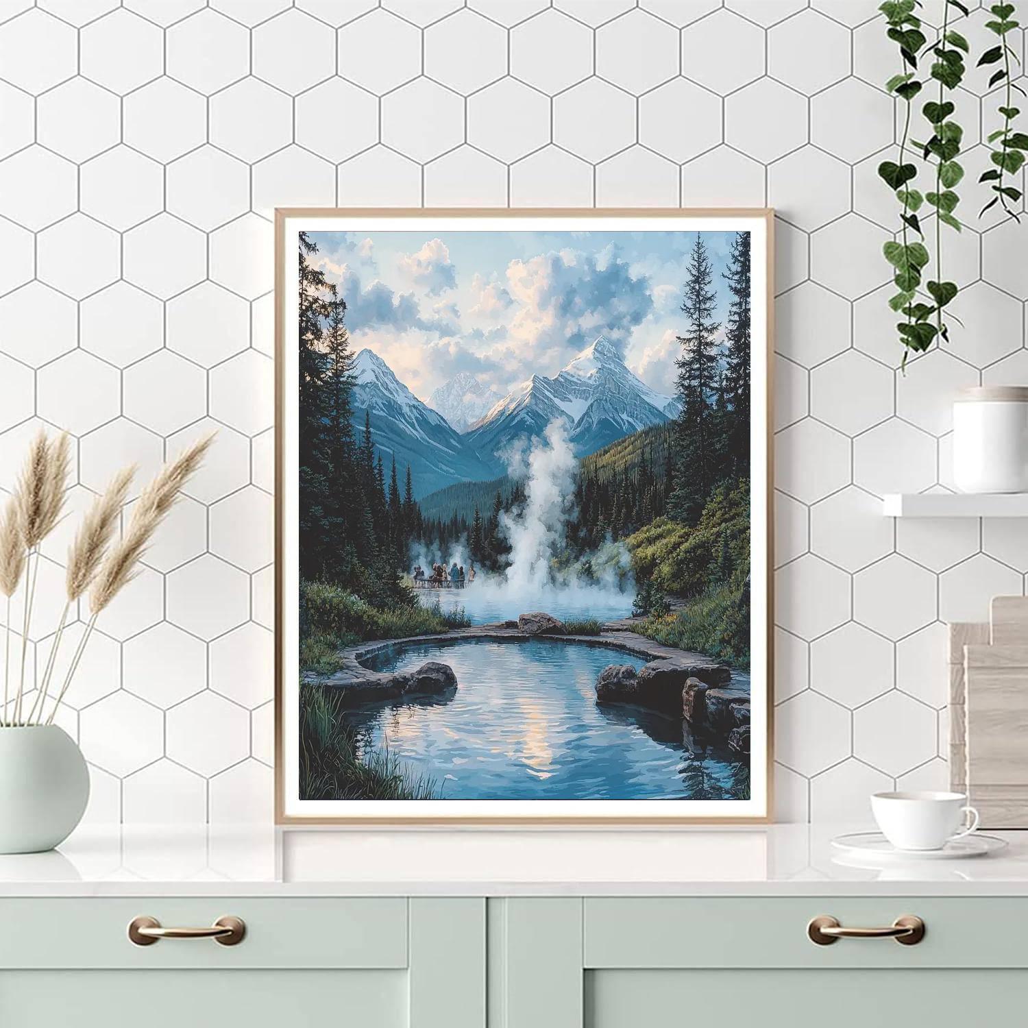 Banff Upper Hot Springs Painting Number Kit