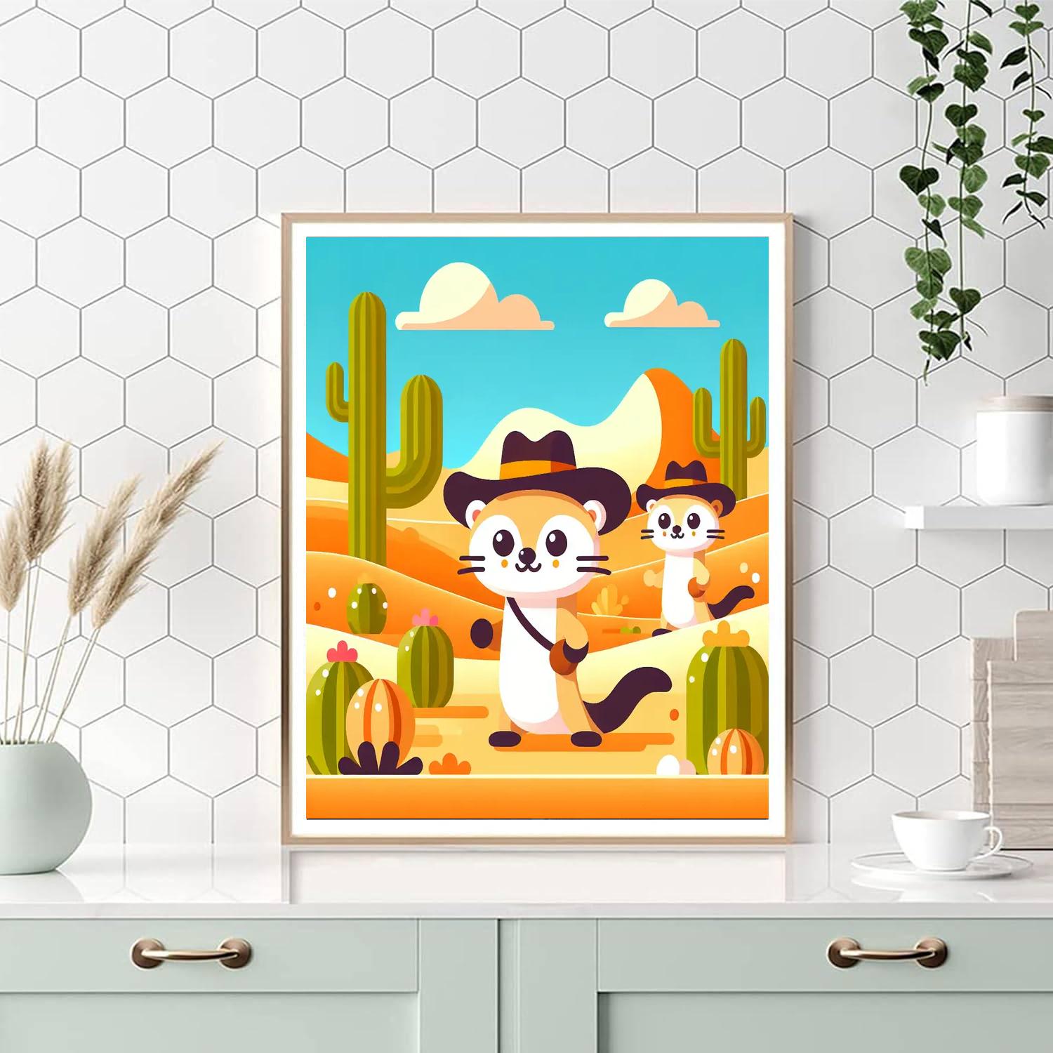 Wild West Weasel Wonders Numbered Painting Kits