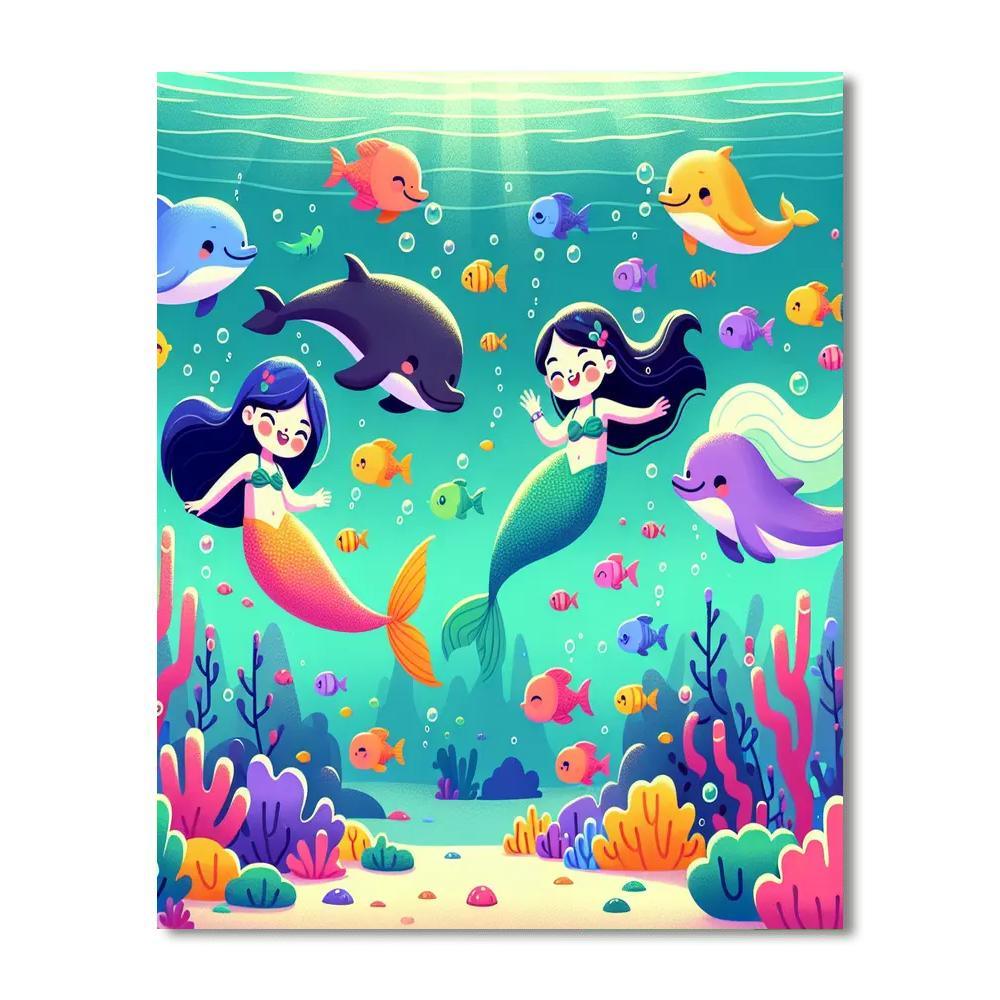 Gorgeous Ocean Adventures Paint By Numbers Art