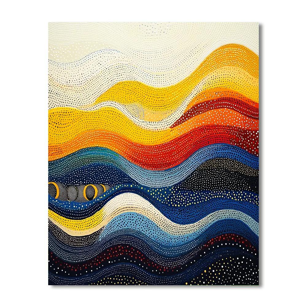 Yayoi Kusama Inspired Ethereal Waves Of Repetition  Paint By Number