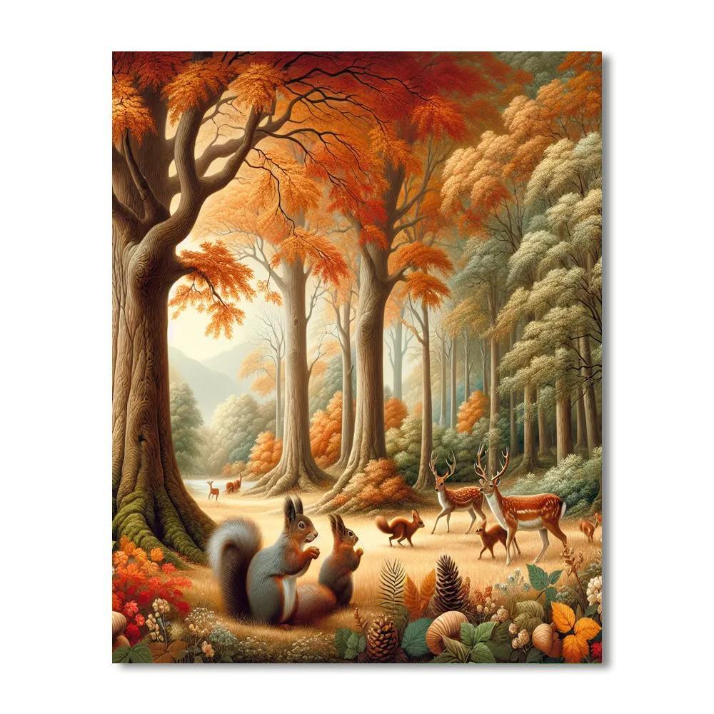 Captivating Autumn Woods Paint By Number