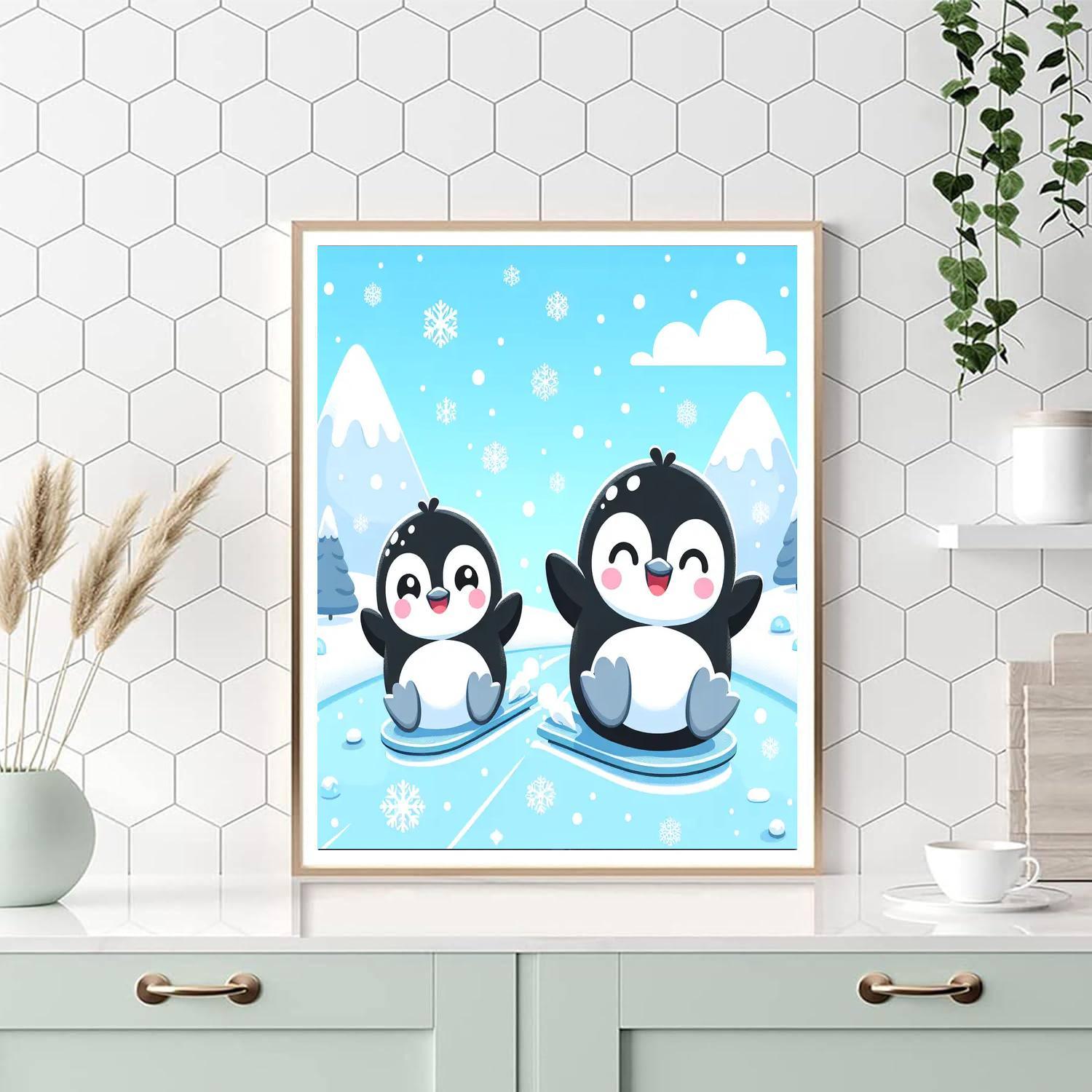 Dancing Penguins Numbered Painting Kits