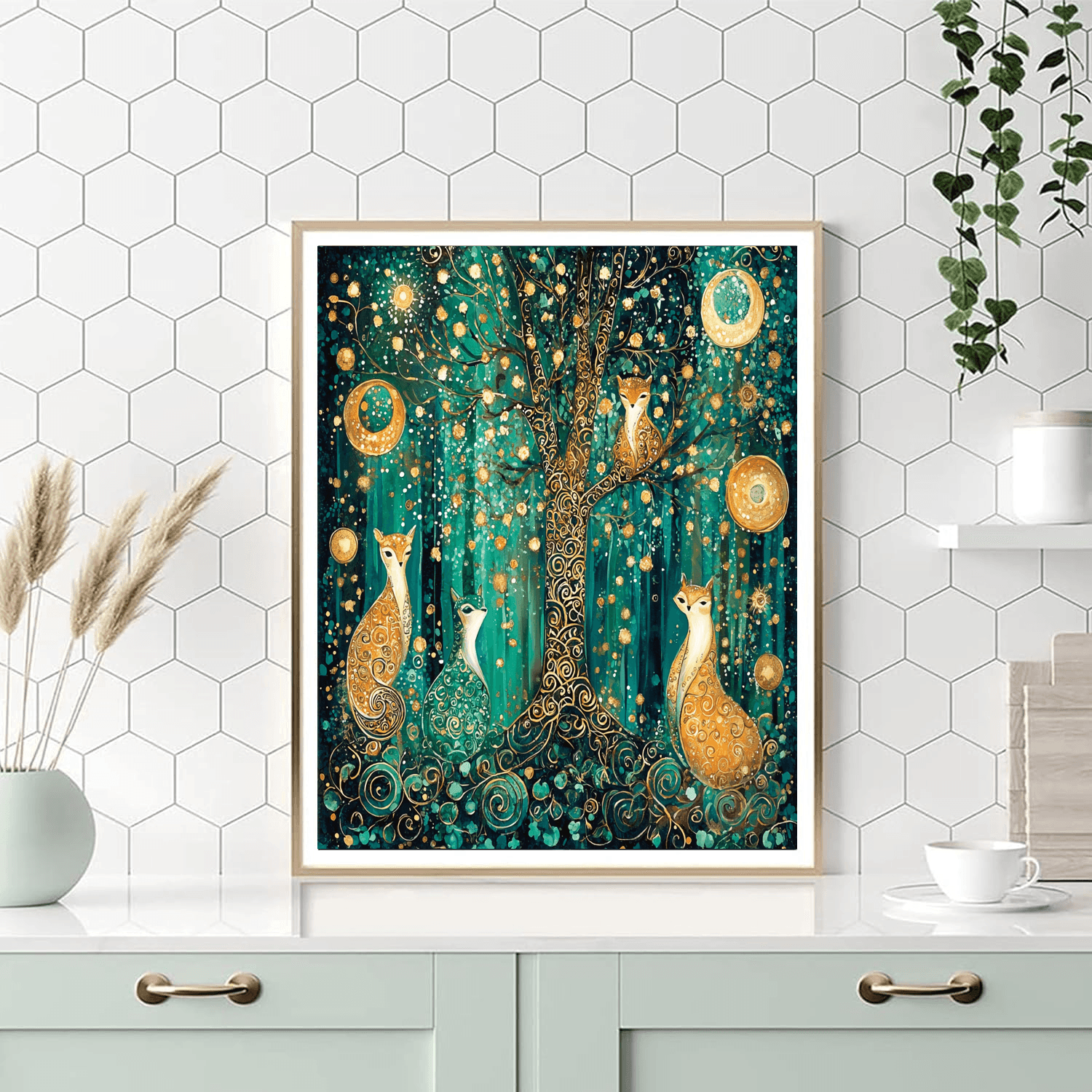 Gustav Klimt Inspired Fabled Forest Creatures  Numbered Painting Kits