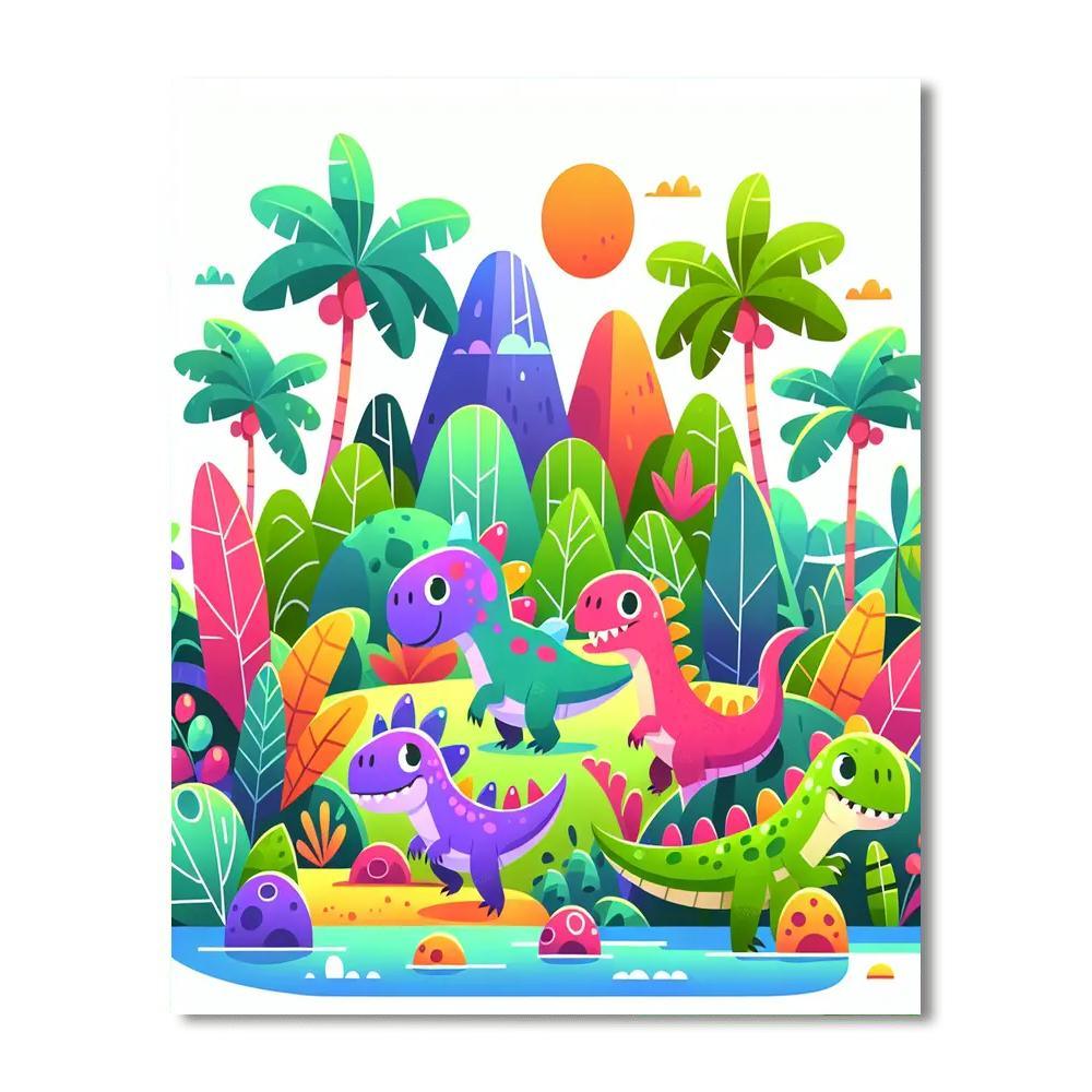 Adventurous Dino Explorers Paint By Numbers Kits