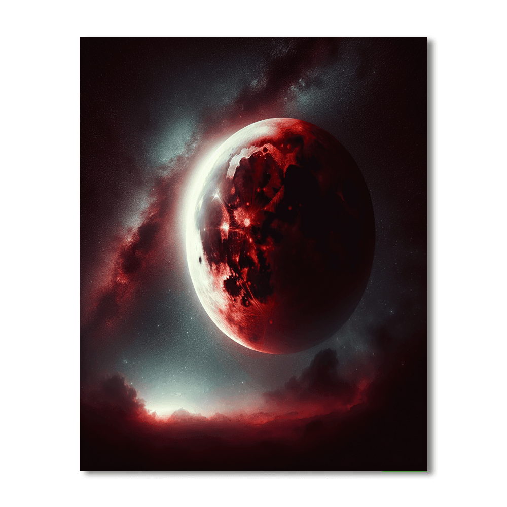 Astral Lunar Eclipse Number Painting