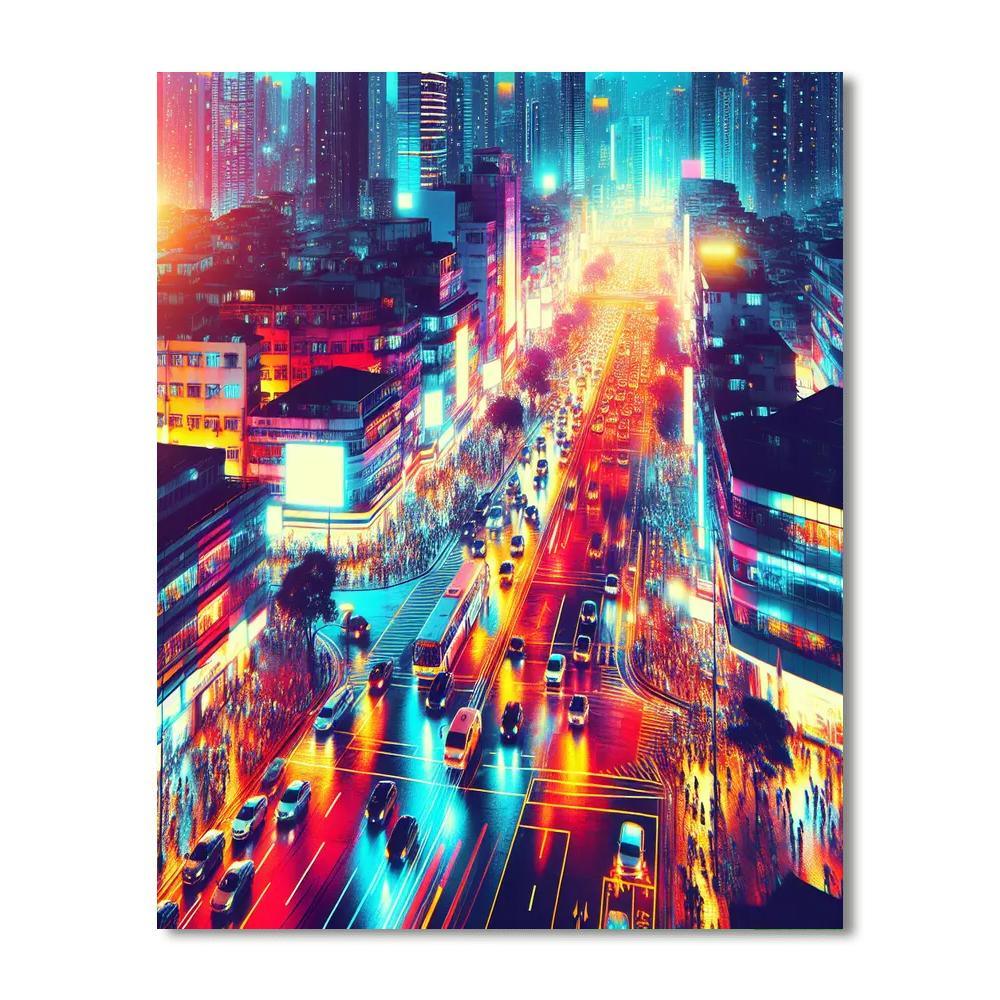 Dynamic Urban Spirit Paint By Numbers Art