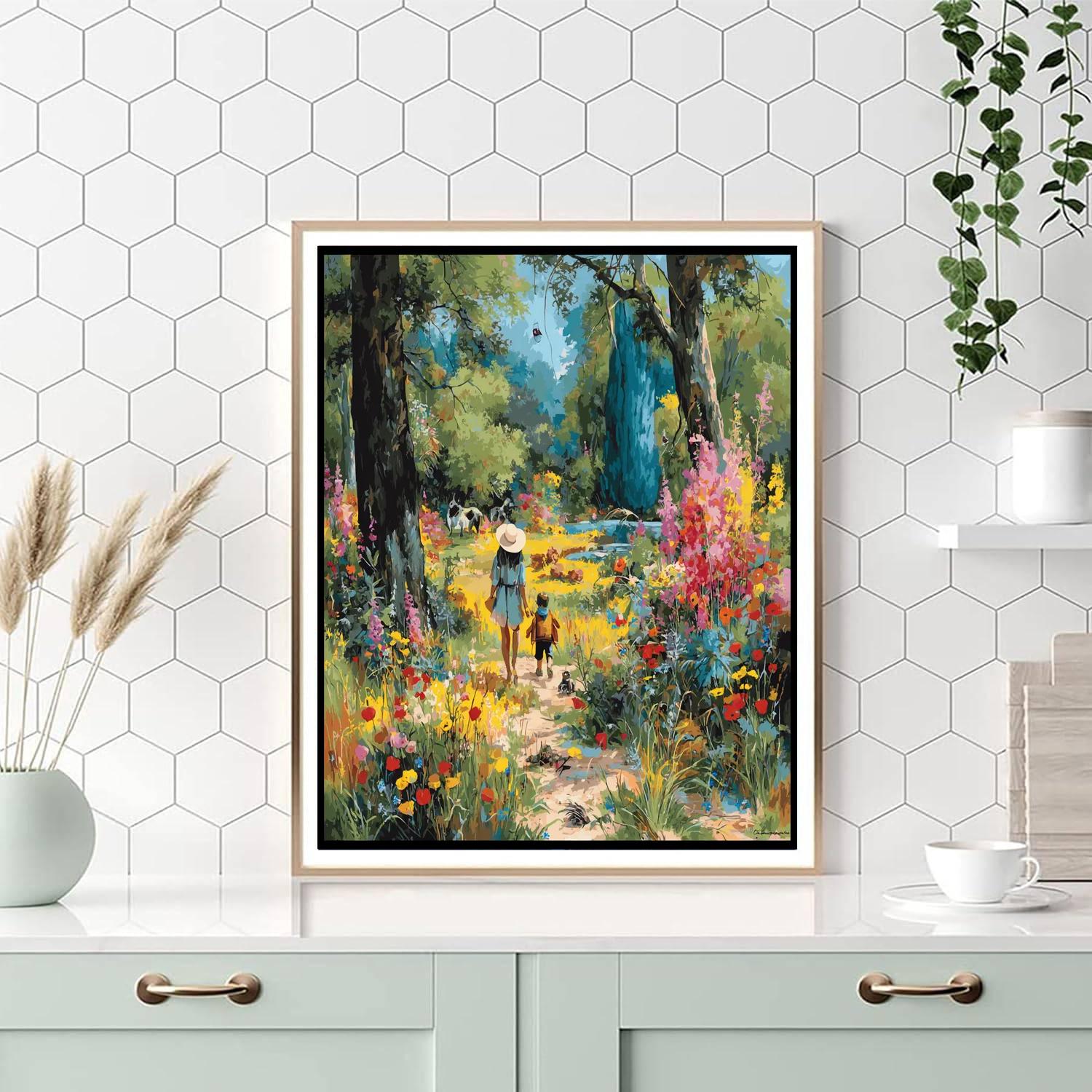 Magical Moments In The Garden Painting Number Kit