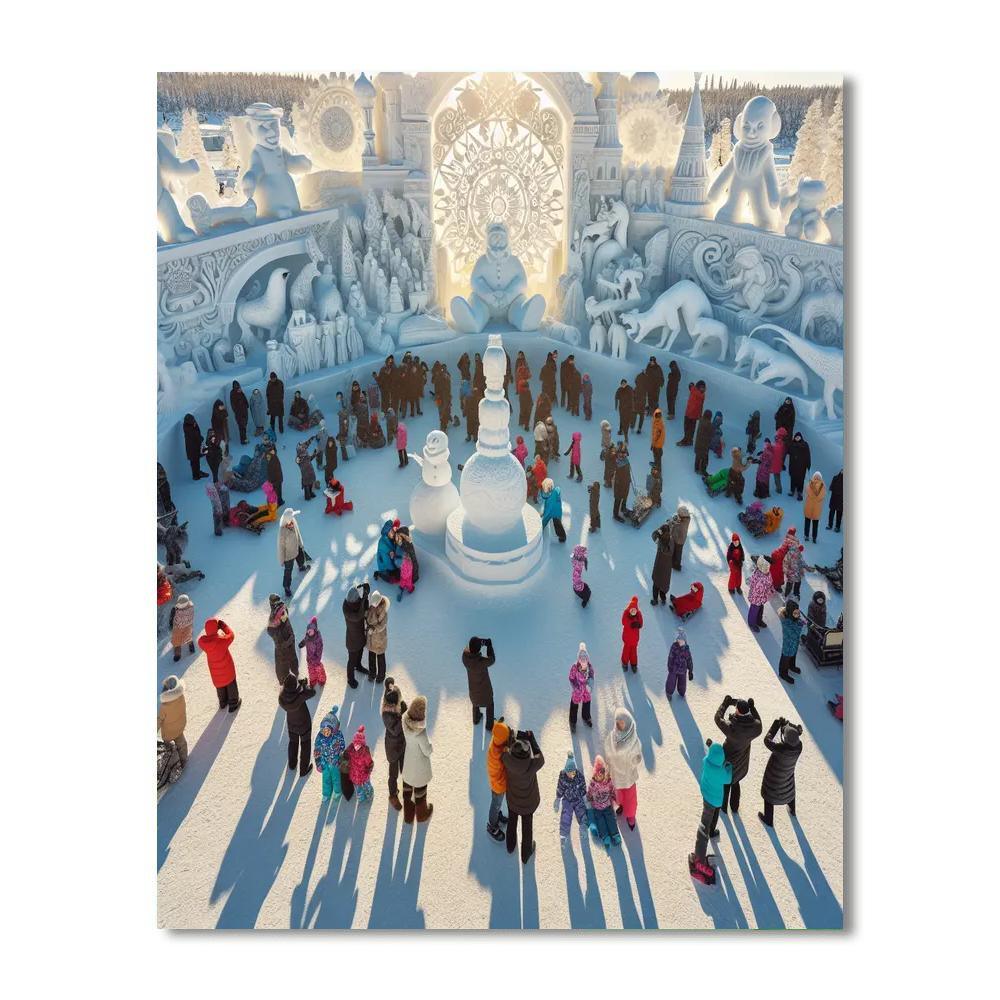 Harbin Snow Sculpture Art Expo Paint By Number