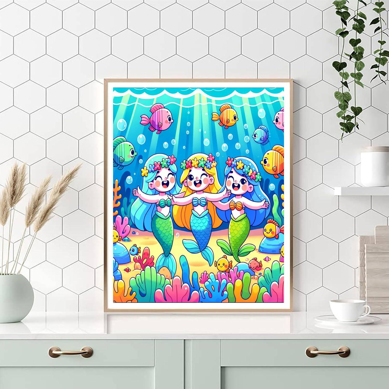 Mermaid's Ocean Festival Paint By Numbers Kits