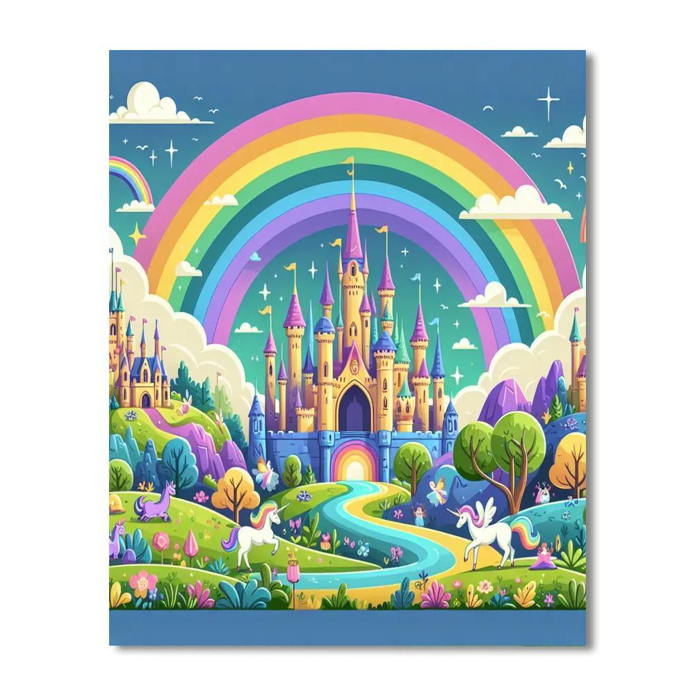 Rainbow Fairytale Realm Number Painting