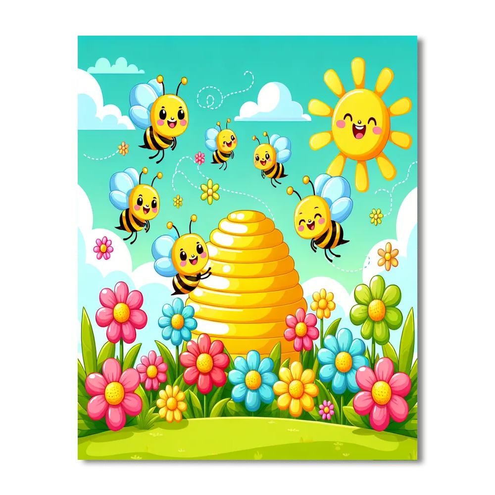 The Busy Bees Painting Number Kit