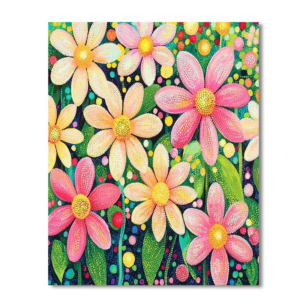 Georges Seurat Inspired Floral Fusion  Paint By Number