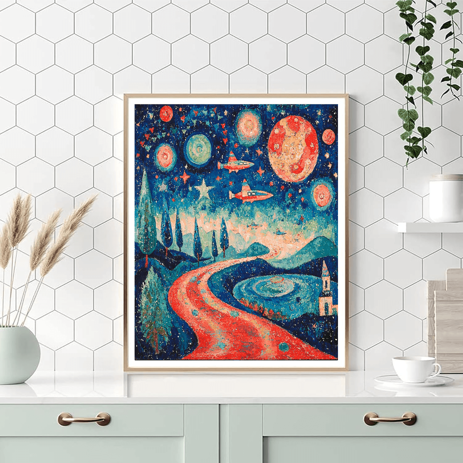 Marc Chagall Inspired A Trip To The Stars  Painting By Numbers Kit