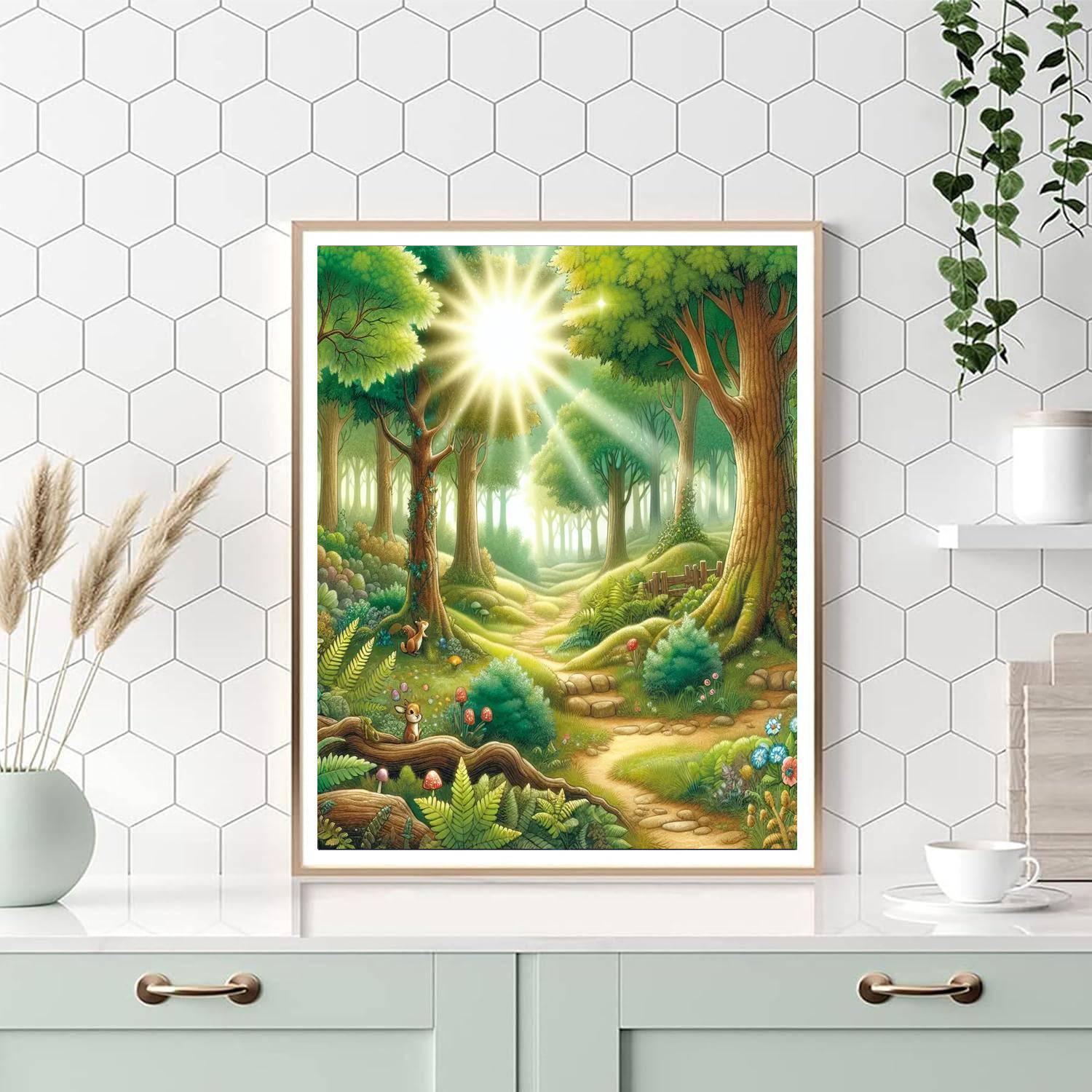 Rustic Woodland Charm Painting Number Kit