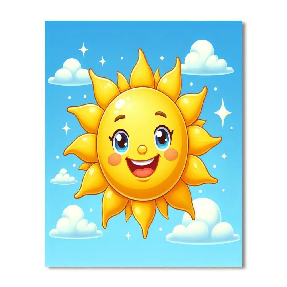 Delightful Sun Paint By Numbers Art